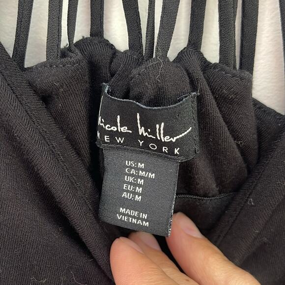 EUC Nicole Miller Black strappy Maxi Dress - Picture 5 of 7